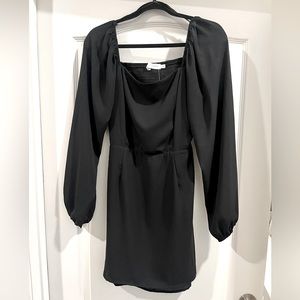 Women’s, all in favor, black long sleeve back cut out mini dress